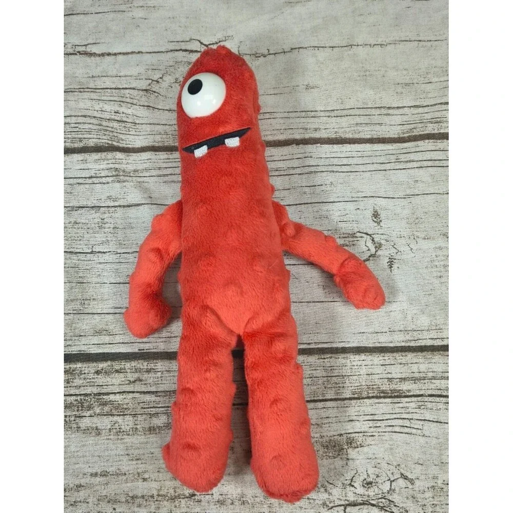 Yo Gabba Gabba Muno 2013 Plush Red Monster Stuffed Animal TY Retired 10